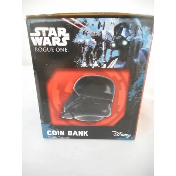 NIB Disney 2016 Star Wars Rogue One Death Trooper Helmet Coin Bank - Picture 7 of 12